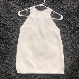 White sweater top sleeveless
